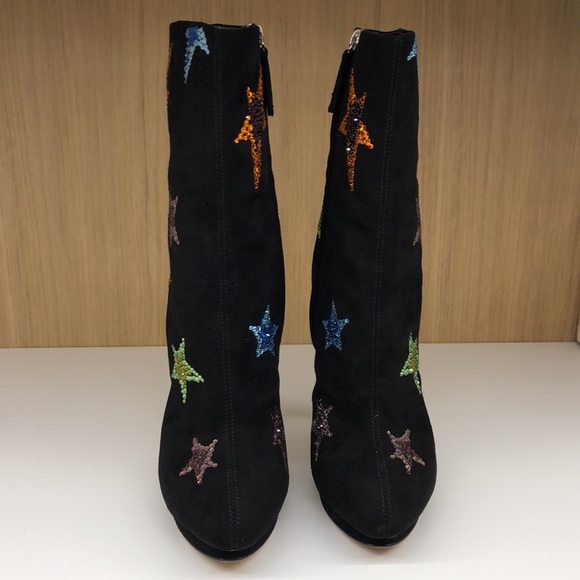 🍒3xHP🍒Giuseppe Zanotti Suede Crystal stars Boots AUTHENTIC - Picture 3 of 10